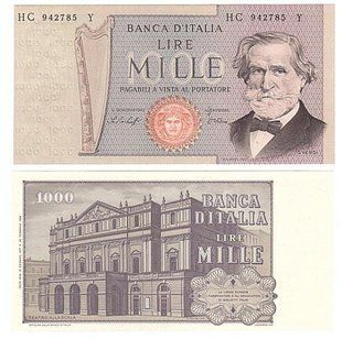 Італія - ​​1000 Lire 1977 - P. 101e - signatures: Baffi & Stevani - UNC