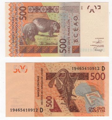 Західна Африка / Малі - 500 Francs 2019 letter D - XF+ /aUNC
