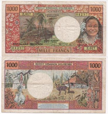 French Pacific Terr. - 1000 Francs 1992 - 2013 - Pick 2b - F