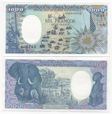 Equatorial Guinea - 1000 Francs 1985 - P. 21 - UNC