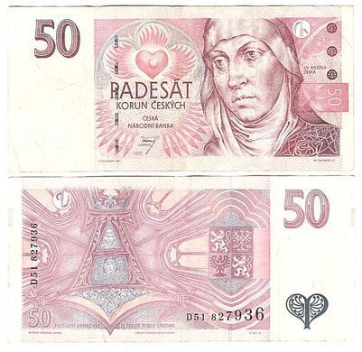 Czech Republic - 50 Korun 1997 - P. 17b - VF