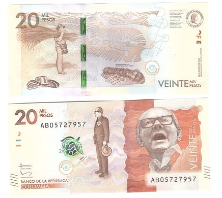 Колумбия - 20000 Pesos 2015 - P. 461a - XF