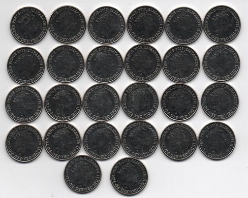 Англия - набор 26 монет x 10 Pence 2018 - Алфавит - UNC