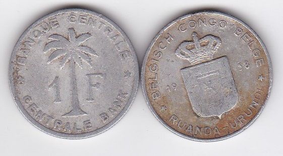 Бельгийское Конго - 1 Franc 1958 - F