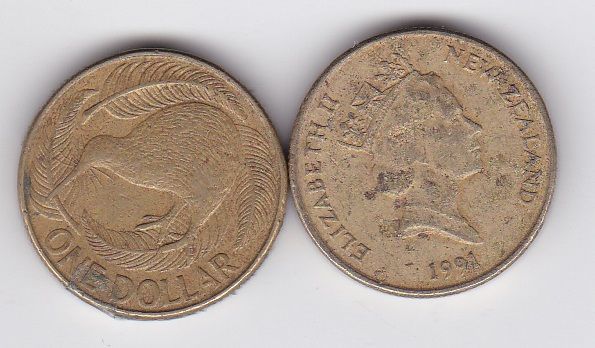 Новая Зеландия - 1 Dollar 1991 - Елизавета II - VF