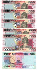 Сьерра-Леоне - 5 шт х 1000 Leones 2013 - Pick 30b - UNC