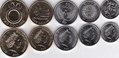 Соломоновы Острова / Соломоны - набор 5 монет 10 20 50 Cents + 1 2 Dollars 2012 - UNC