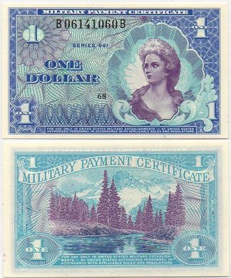 США - 1 Dollar 1968 serie 661 Pick M68 - UNC