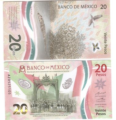 Мексика - 20 Pesos 5.10. 2021 - P. W132 10-2021 (5) - UNC