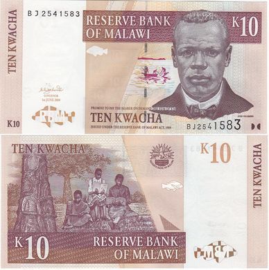 Malawi - 10 Kwacha 2004 - P. 51a - 1.6.2004 - UNC