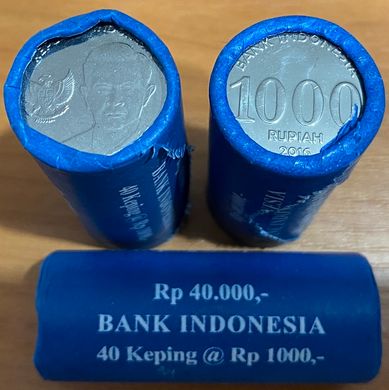 Indonesia - 40 pcs x 1000 Rupiah 2016 - roll - UNC