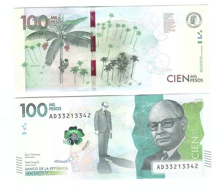 Колумбия - 100000 Pesos 25.07. 2020 - P. 463 - Serie AD - aUNC / UNC
