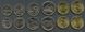 Фиджи - 5 шт х набор 6 монет 5 10 20 50 Cents 1 2 Dollars 2012 - UNC