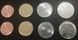 Аргентина - 5 шт х набір 4 монети 1 2 5 10 Pesos 2017 - 2019 - UNC