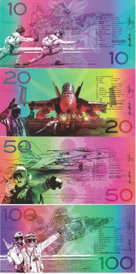 США - набор 4 банкноты 10 20 50 100 Dollars 2017 - Fantasy - Polymer - UNC