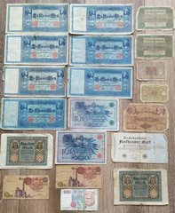 Germany / Egypt / Italy - set 20 banknotes - #3 - VF / F