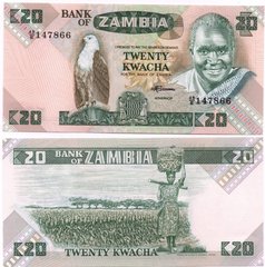 Zambia - 20 Kwacha 1980 - 1988 - Pick 27e - UNC