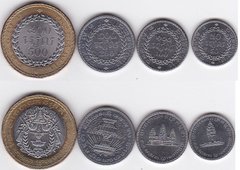 Камбоджа - набор 4 монеты - 50 100 200 500 Riels 1994 - UNC