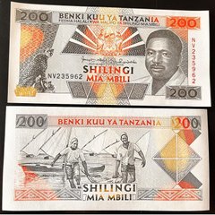 Танзания - 200 Shillings 1993 - Pick 25b - aUNC