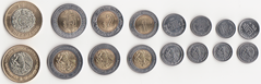 Mexico - set 8 coins 5 10 20 50 Cents 1 2 5 10 Pesos 2001 - 2022 - UNC