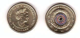 Австралія - ​​2 Dollars 2021 - Військова служба корінних народів - UNC
