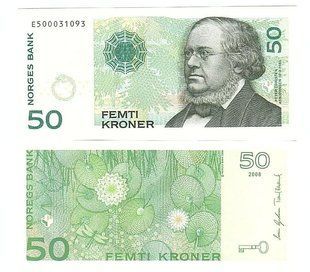 Norway - 50 Kroner 2008 - P. 46c - aUNC / UNC