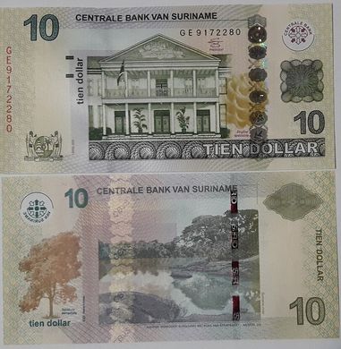 Суринам - 10 Dollars 2012 - Pick 163b - UNC
