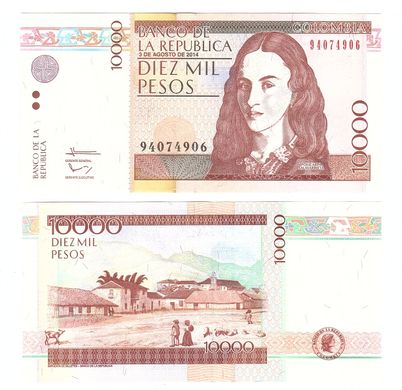 Колумбія - 10000 Pesos 3.08.2014 - P. 453 - UNC