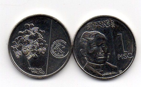 Philippines - 1 Piso 2017 Waling Waling - UNC