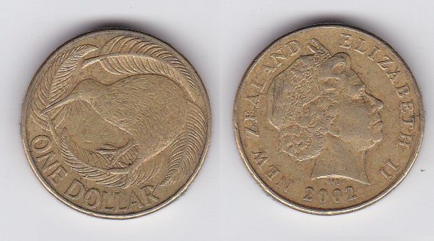Новая Зеландия - 1 Dollar 2002 - Елизавета II - VF