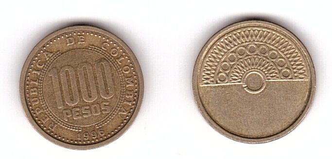 Колумбия - 1000 Pesos 1996 - XF