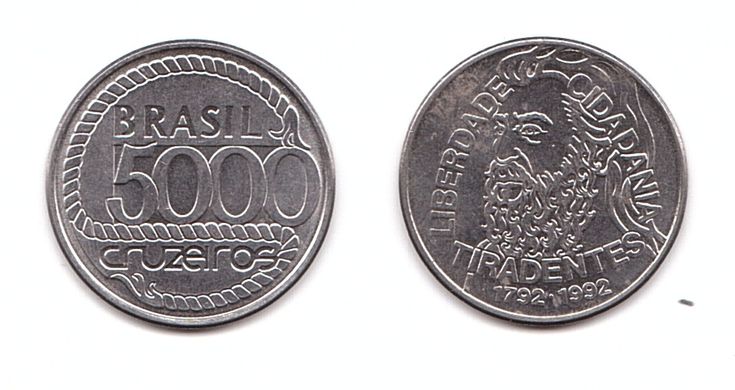 Бразилия - 5000 Cruzeiros 1992 - UNC / aUNC