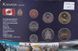 Canada - set 6 coins 1 5 10 25 50 Cents 1 Dollar 2004 - 2013 - №1 in cardboard - UNC