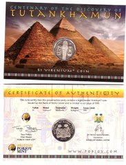 Сьерра-Леоне - 1 Dollar 2022 - Tutankhamun - in folder - #2 - UNC