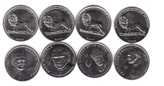 Congo - set 4 coins (4 x 1 Franc) 2004 - Pope - UNC