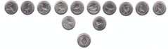 Туреччина - набір 12 монет 1 Kurus 2020 - ЧЕРВОНА КНИГА ПТАХИ - алюміній метал - UNC