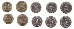 Таджикистан - набор 5 монет 20 50 Diram 1 3 5 Somoni 2023 - UNC