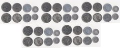 Бурунди - 5 шт х набор 4 монеты 1 5 10 50 Francs 2003 - 2013 - UNC