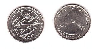 США - 1/4 ( Quarter ) Dollar ( 25 Cents ) 2020 - D - 55 Парк Національний заказник Таллграсс - aUNC