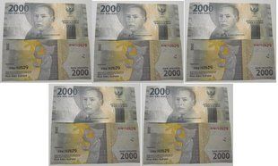 Індонезія - 5 шт х 2000 Rupiah 2016 - P. 155a - UNC