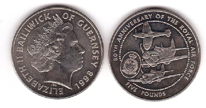 Гернси - 5 Pounds 1998 commemorative - UNC