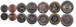 Маврикій - 5 шт х набір 7 монет 5 20 Cents Half 1 5 10 20 Rupees 2000 - 2010 - UNC / aUNC