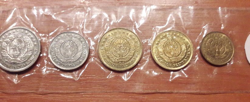 Uzbekistan - set 16 coins 1 3 5 10 20 50 Tyin 1 5 10 Sum 10 25 50 100+100 +100 500 Sum 1994 - 2011 - aUNC / XF