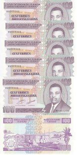 Бурунді - 100 шт х 100 Francs 2011 - P. 44b - пачка - UNC
