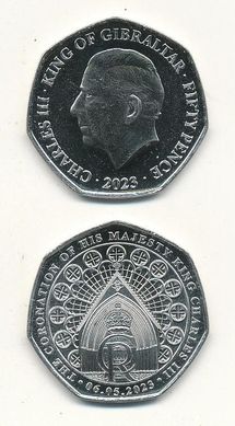 Гибралтар - 50 Pence 2023 - Чарльз III / Charles III - UNC