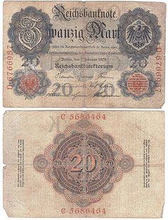 Німеччина - 20 Mark 1908 - P. 31 - VF / F