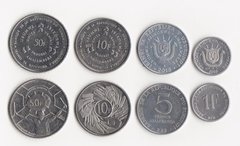 Бурунди - набор 4 монеты 1 5 10 50 Francs 2003 - 2013 - UNC