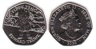 Острів Мен - 50 Pence 2020 - / Едвард Трунк / - 100-річчя - Ведмідь Руперта - UNC