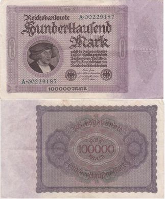 Германия - 100000 Mark 1923 - P. 83a - A00229187 - VF