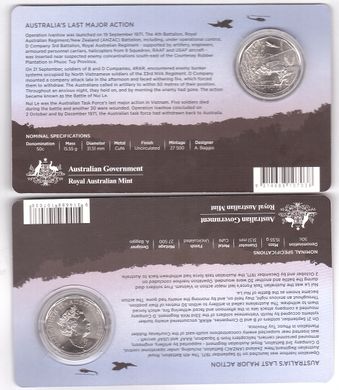 Australia - 50 Cents 2021 - 50th Anniversary of the Battle of Nui Lai - in folder - UNC